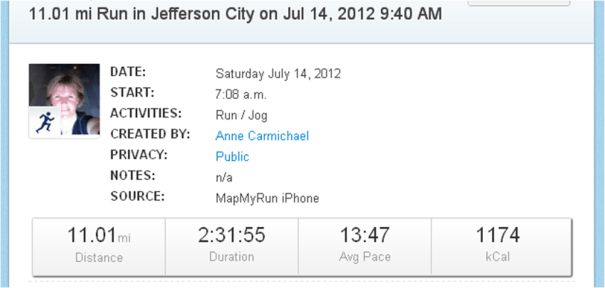 todays long run july 14